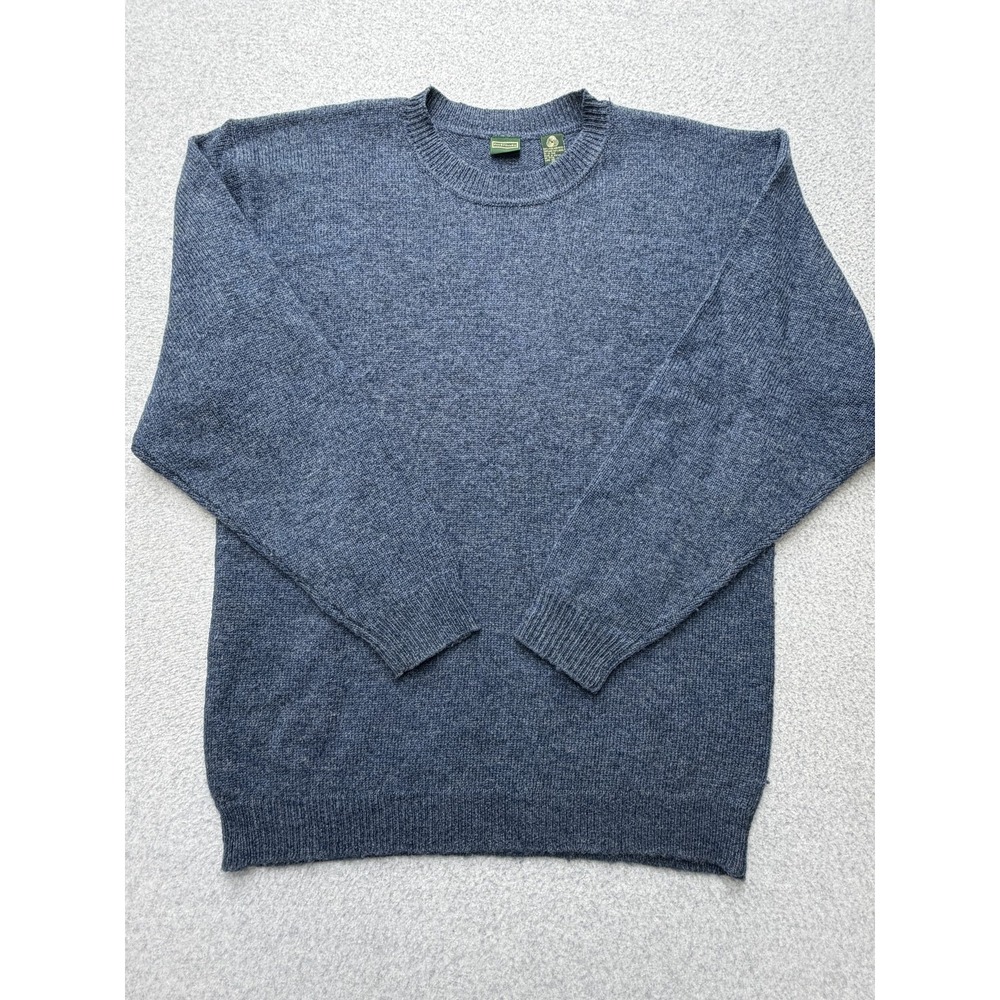 Clubfellow Sweater Mens 2XLT Blue 100% Shetland Wool Crewneck Knit Pullover